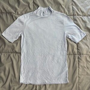 NWOT Everlane Ribbed Short Sleeve Mockneck